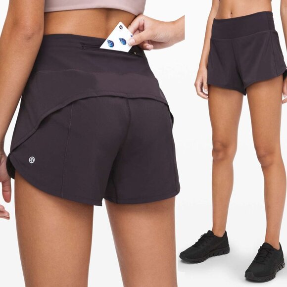 lululemon athletica Pants - Lululemon Speed Up Short Long 4" Updated Fit Intergalactic Black Size 2 Tall